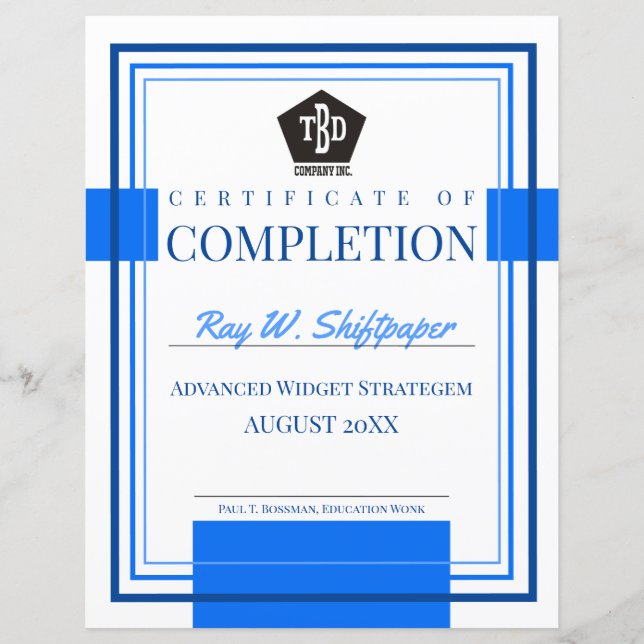 Intyg om medarbetares erkännande slutförd (Framsida)