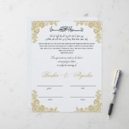 Intyg om omedelbar Personlig Nikkah Giftermål