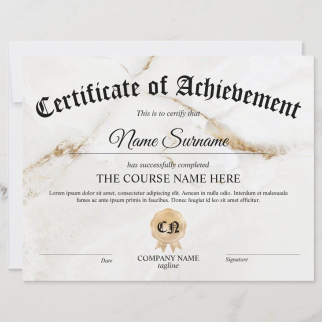 Intyg om tilldelningskurs (Framsida)