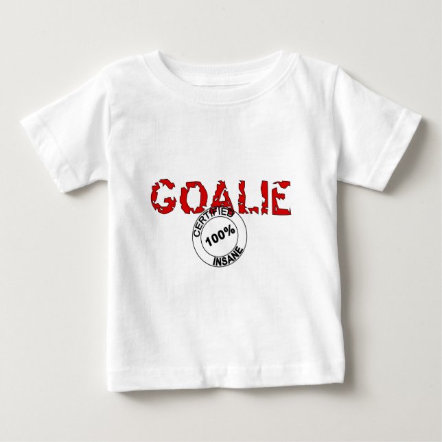 Intygad sinnessjuk Goalie T-shirt (Framsida)