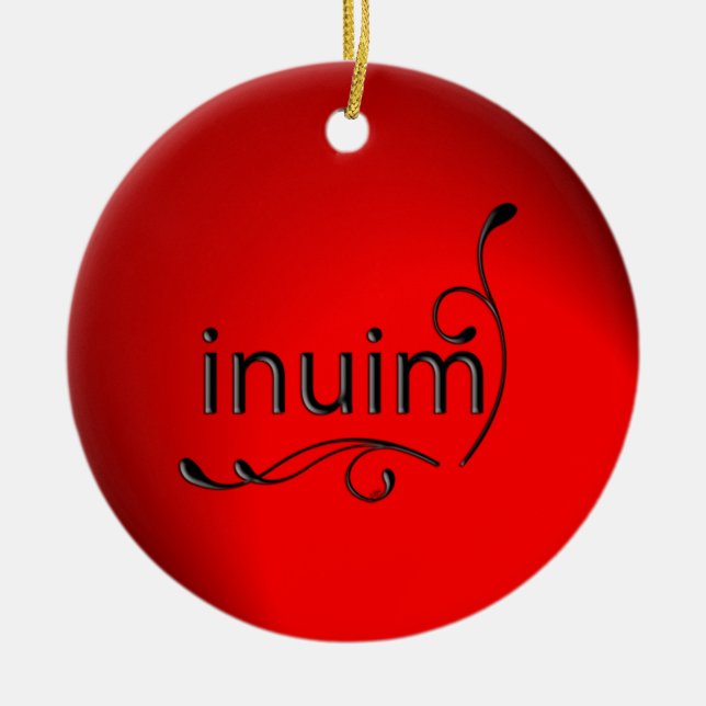 inuim julgransprydnad keramik (Framsidan)