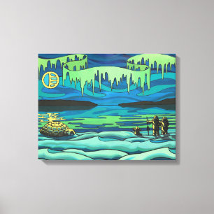 Inuit Kärlek Kanvastryck för inuit-färgning av ori