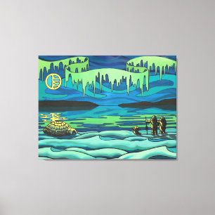 Inuit Kärlek Kanvastryck för inuit-färgning av ori