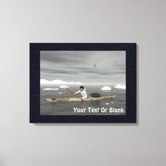 Inuit Kayak Canvastryck (Framsida)