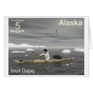 Inuit Kayak Hälsningskort
