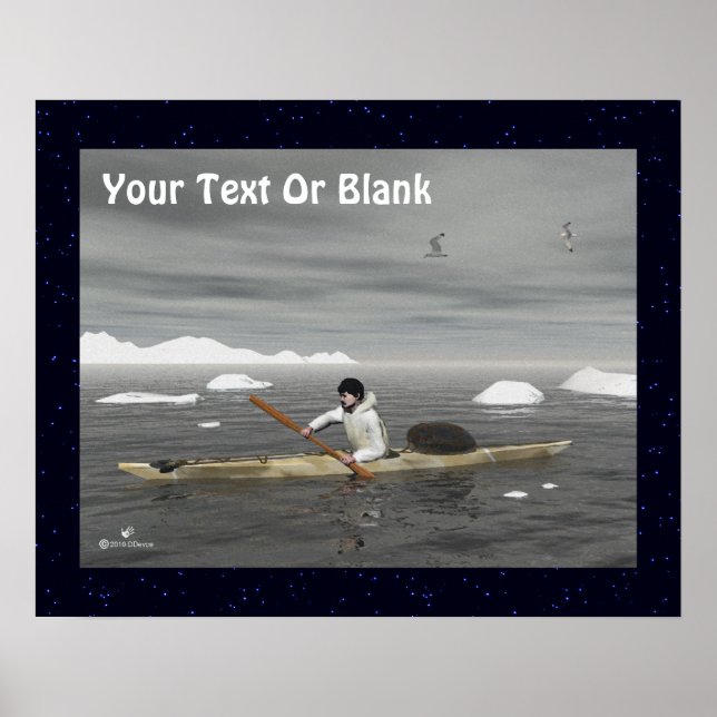 Inuit Kayak Poster (Framsidan)