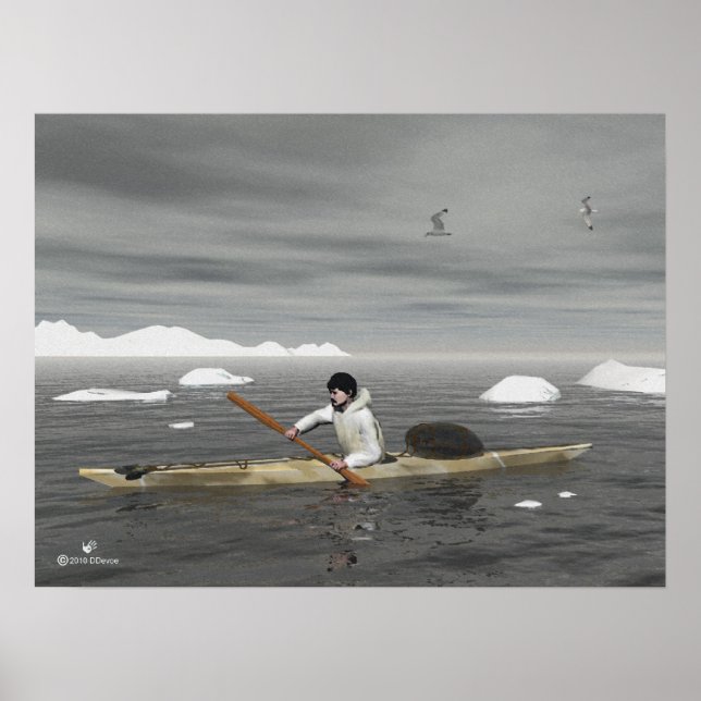 Inuit Kayak Poster (Framsidan)
