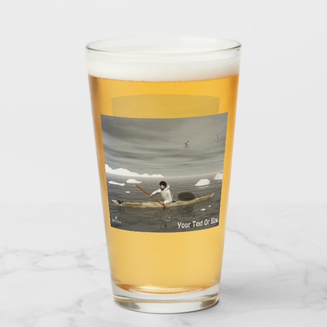 Inuit Kayak - Sepia Glaskopp (Framsida fylld)