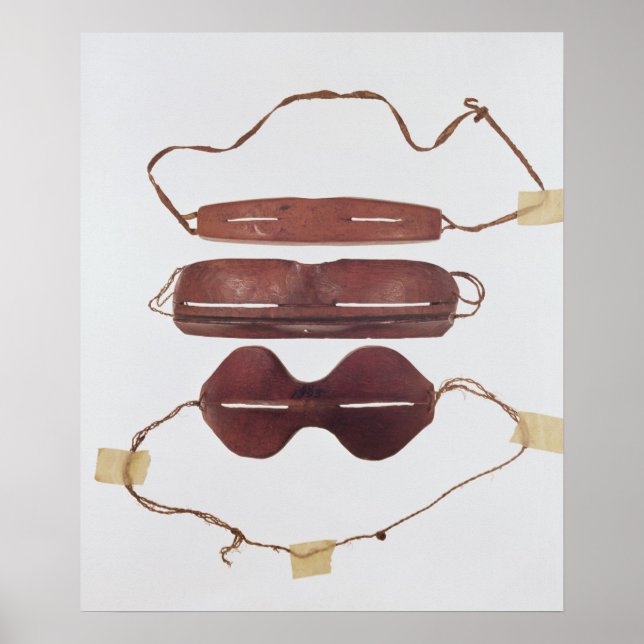 Inuit sol/snö 'glasögon' poster (Framsidan)