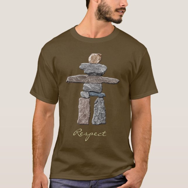 Inukshuk Haida Respect Native American Shirt T Shirt (Framsida)