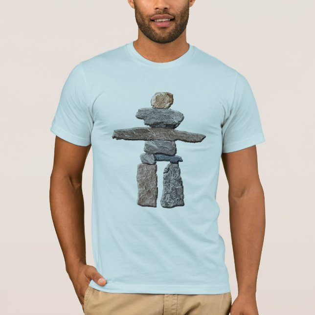Inukshuk Haida Stones Native American T-Shirt (Framsida)