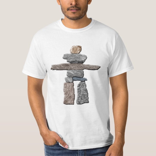 Inukshuk Inuit Stones Native American T-Shirt (Framsida)