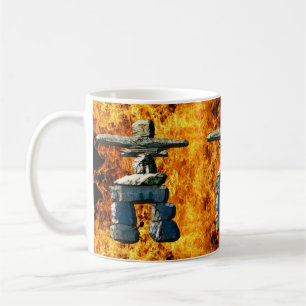 Inukshuk Native American Spirit Stones Kaffemugg