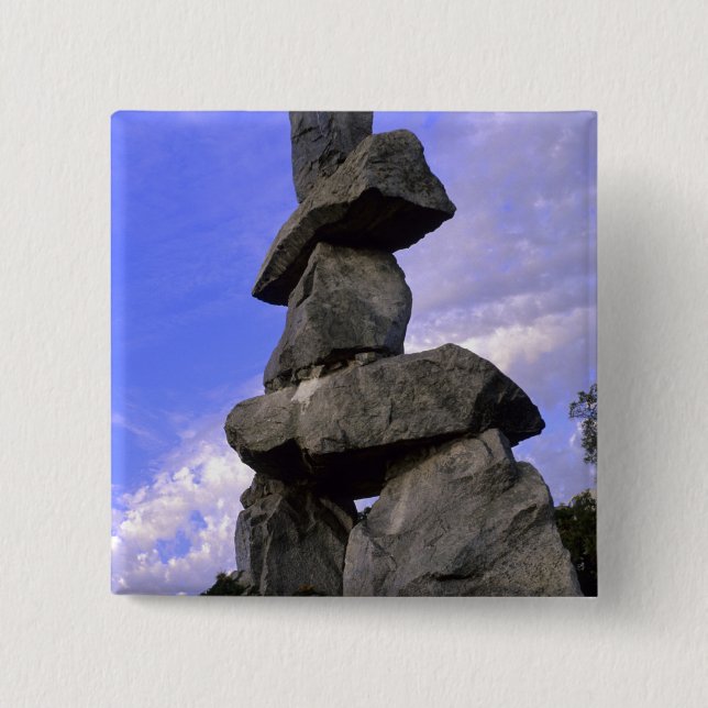 Inukshuk, nordvästra territorierna, Kanada Knapp (Framsida)