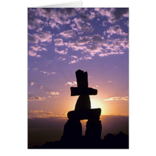 Inukshuk Northwest Territories, Kanada Hälsningskort