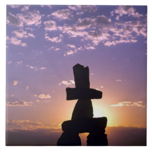 Inukshuk Northwest Territories, Kanada Kakelplatta