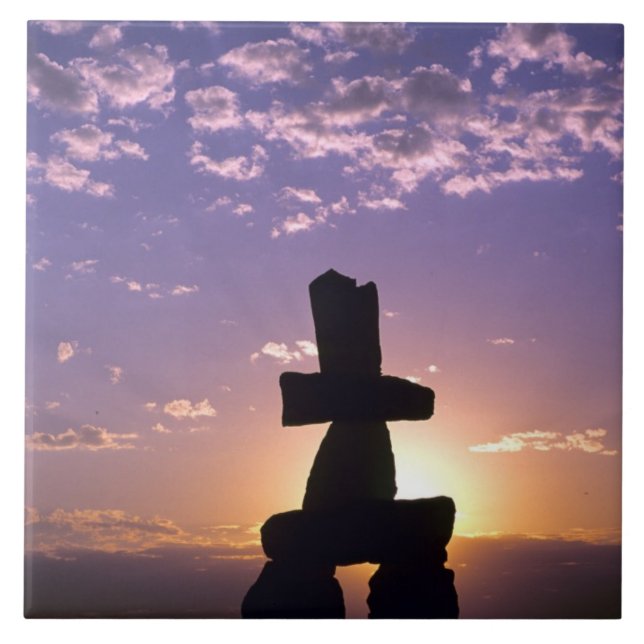 Inukshuk Northwest Territories, Kanada Kakelplatta (Framsidan)
