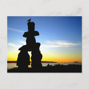Inukshuk, Vancouver, BC, Kanada Vykort