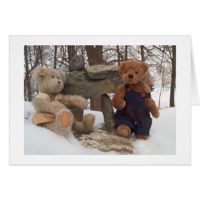 Inuksuk Teddies Hälsningskort (Framsidan Horizontal)