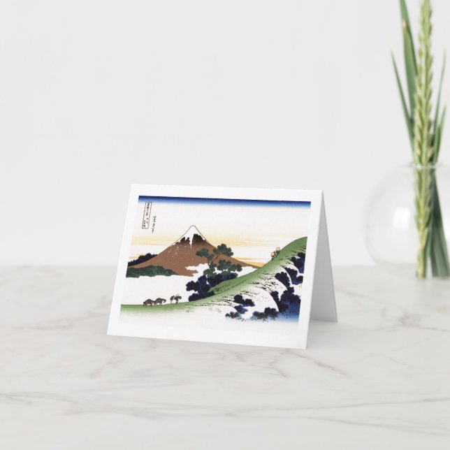 Inume Pass Koshu Hokusai Japansk fin konst Kort (Framsida)