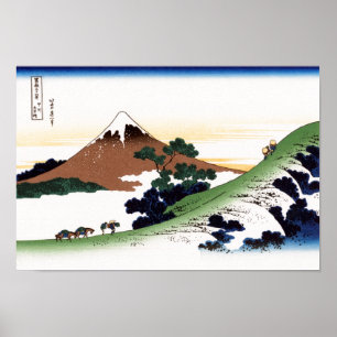 Inume Pass Koshu Hokusai Japansk fin konst Poster