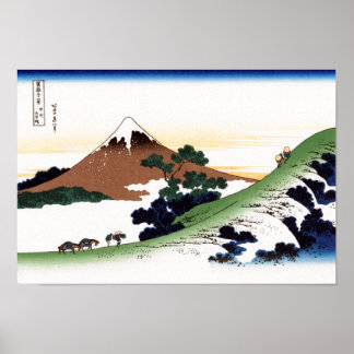 Inume Pass Koshu Hokusai Japansk fin konst Poster