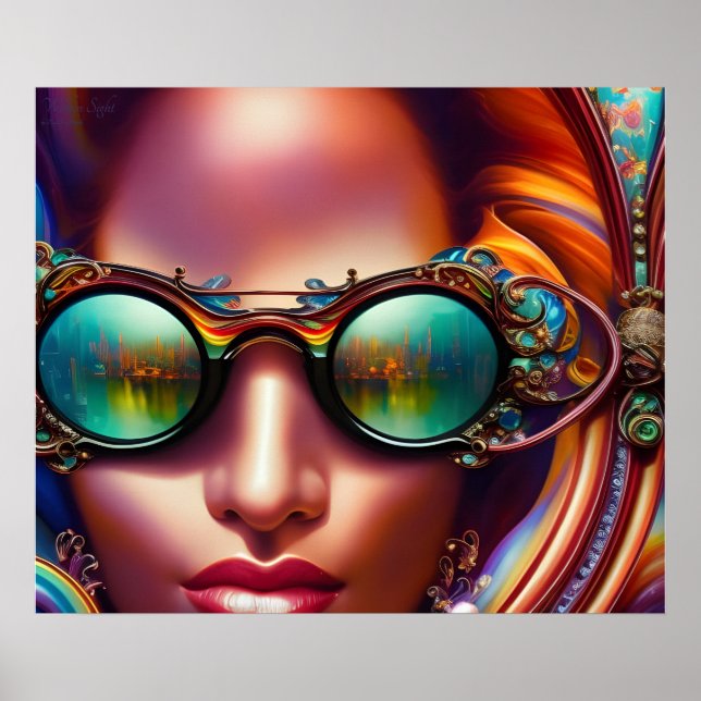 Inuti AI Fantasy Digital Art Print Vision Poster (Framsidan)