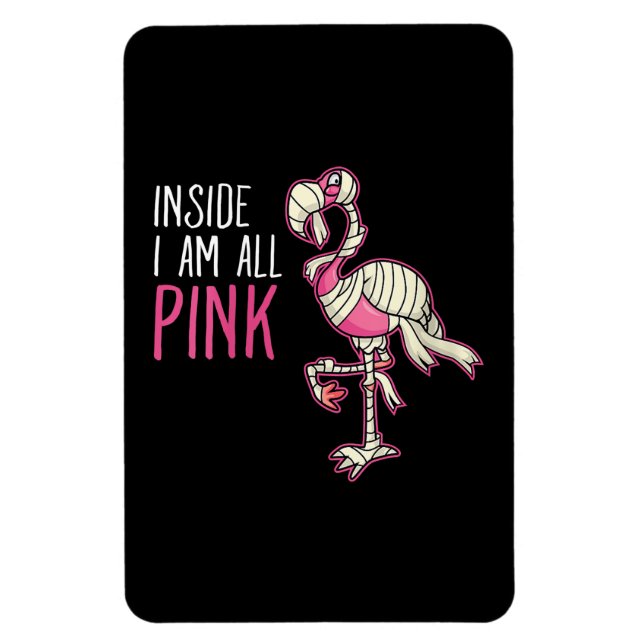 Inuti är jag All Rosa Flamingo | Funny Flamingo Magnet (Vertikal)