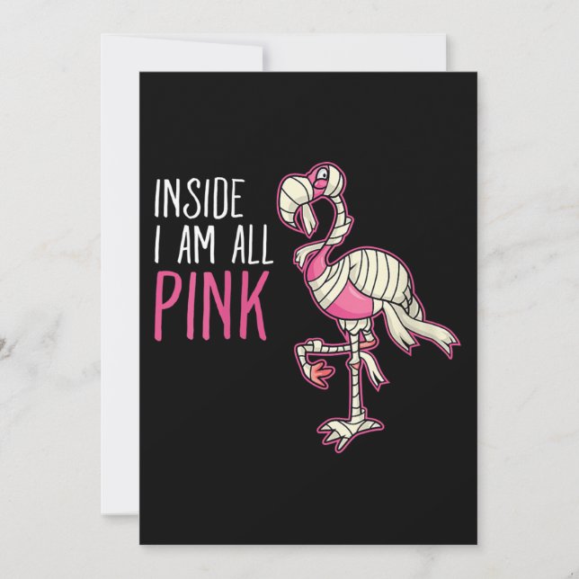 Inuti är jag All Rosa Flamingo | Funny Flamingo Spara Datumet (Framsida)