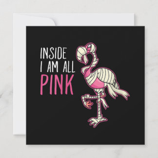 Inuti är jag helt rosa flamingo | Rolig flamingo Inbjudningar