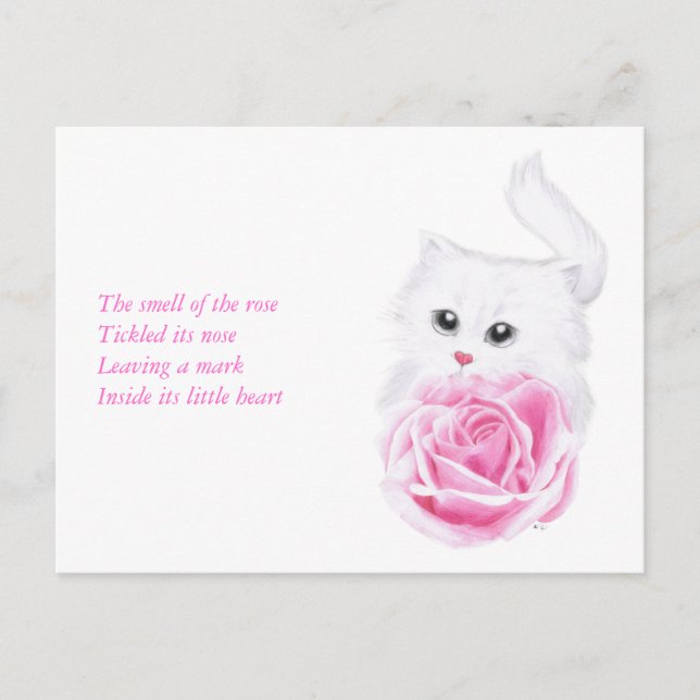 Inuti dess lilla hjärta vykort (Framsida)