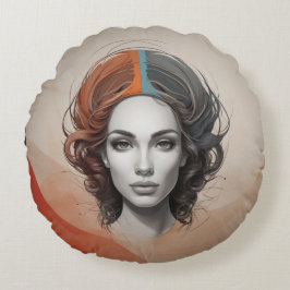 inuti en levande flicka rund kudde