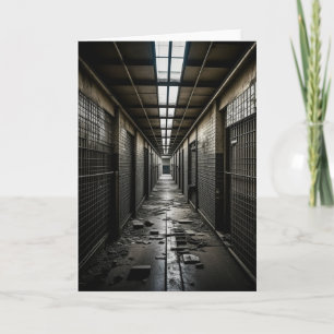 Inuti en övergiven hagel kort