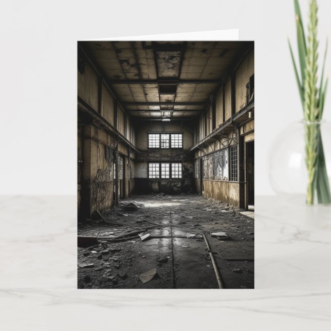 Inuti en övergiven station kort (Framsida)