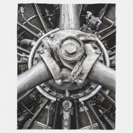 Inuti en propeller fleecefilt