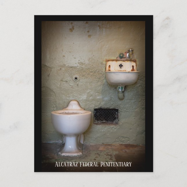 Inuti fängelsecellen på The Rock, Alcatraz, Vykort (Framsida)