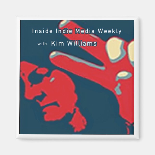 Inuti indie media varje vecka, kvadratstreck magnet (Framsidan)