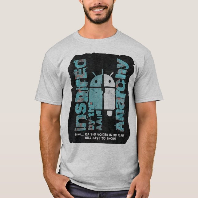 Inuti mitt huvud Android Street Art Tech Grafisk D T Shirt (Framsida)
