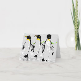 Inuti penguin-pennan med anteckningskortet tomt kort