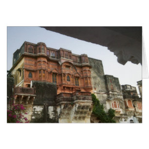 Inuti Royal Ghanerao Castle, Rajasthan, Indien Hälsningskort