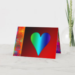 Inuti utsidan Heart Valentine Hälsning C Helgkort