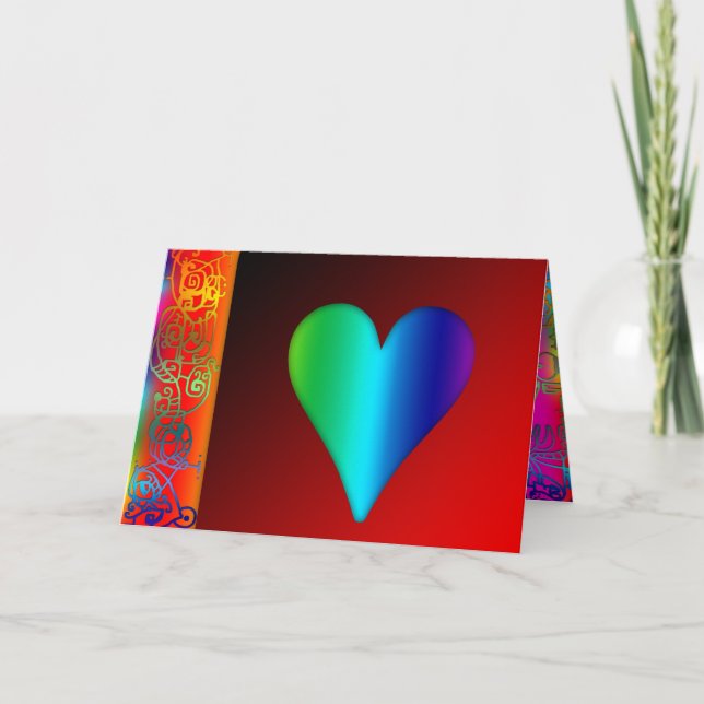 Inuti utsidan Heart Valentine Hälsning C Helgkort (Framsida)