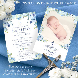 Invación Bautizo para Niños Spain Baptism Inbjudningar