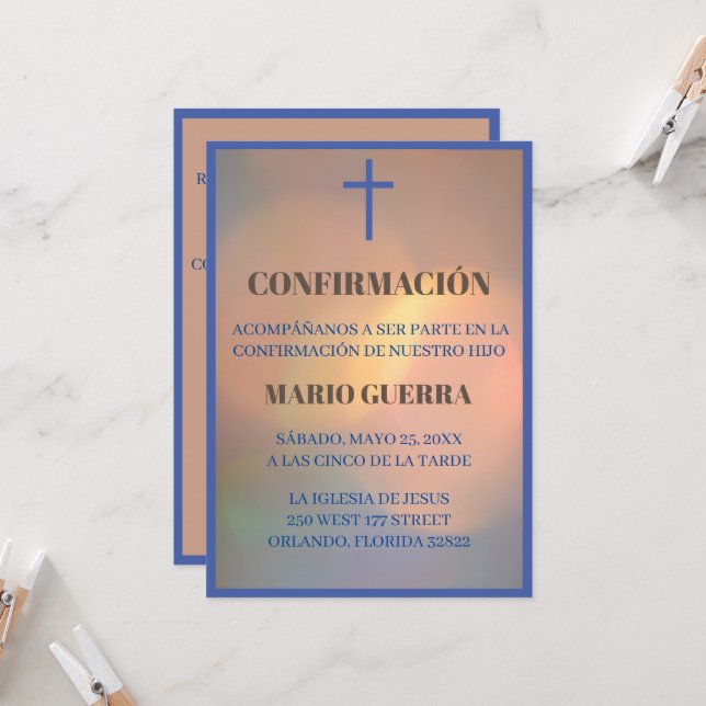 "Invación Confirmación/Confirmation Ceremony" Inbjudningar (Fram/Back In Situ)