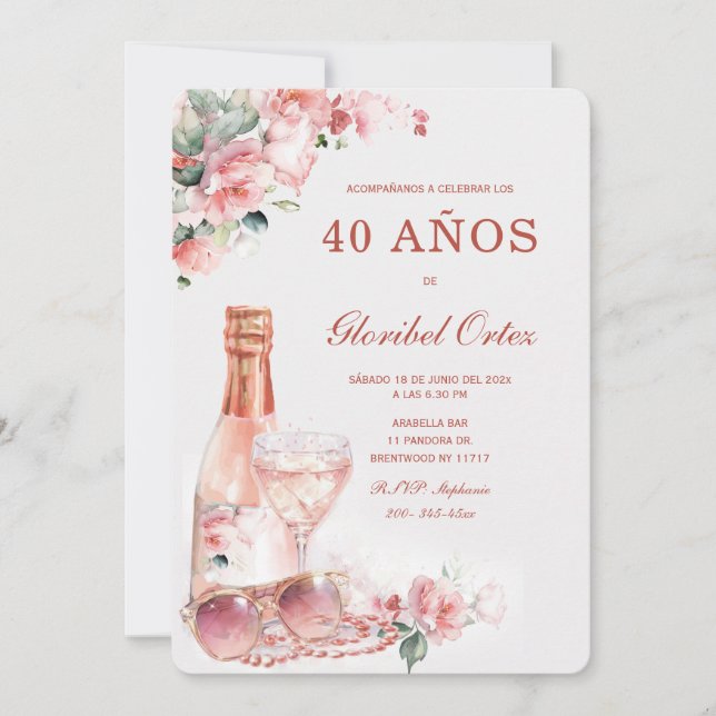 Invación de 30 Años Mujer Inbjudningar (Framsida)