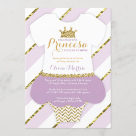 Invación de Baby Shower para una Princes Inbjudningar