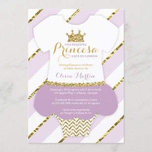 Invación de Baby Shower para una Princes Inbjudningar