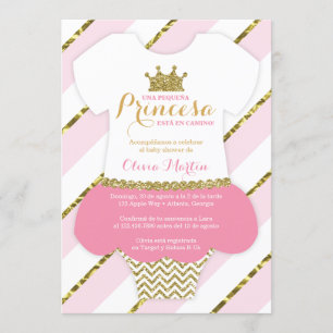 Invación de Baby Shower para una Princes Inbjudningar