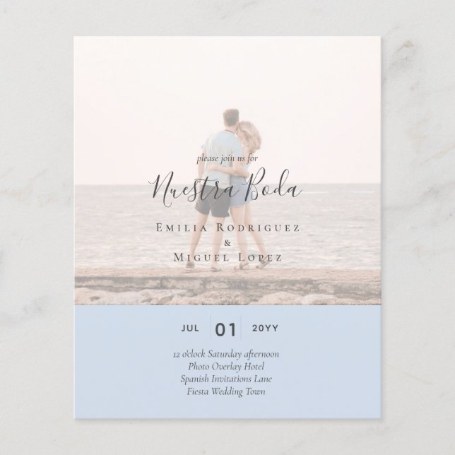 Invación de Boda con Superposición de Fotos Flygblad (Framsidan)