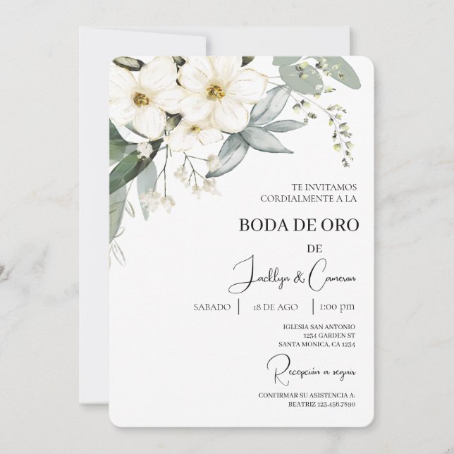 Invación de boda de oro inbjudningar (Framsida)